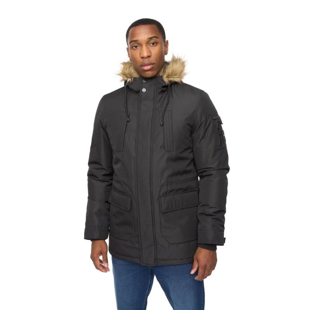 Crosshatch Mens Parkmoore MVE Parka / Black